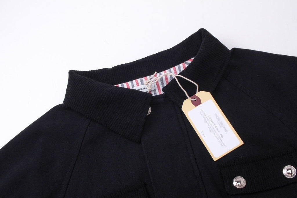 4 - Bar Utility Pocket Jacket with Signature Grosgrain Detail | Thom Browne
