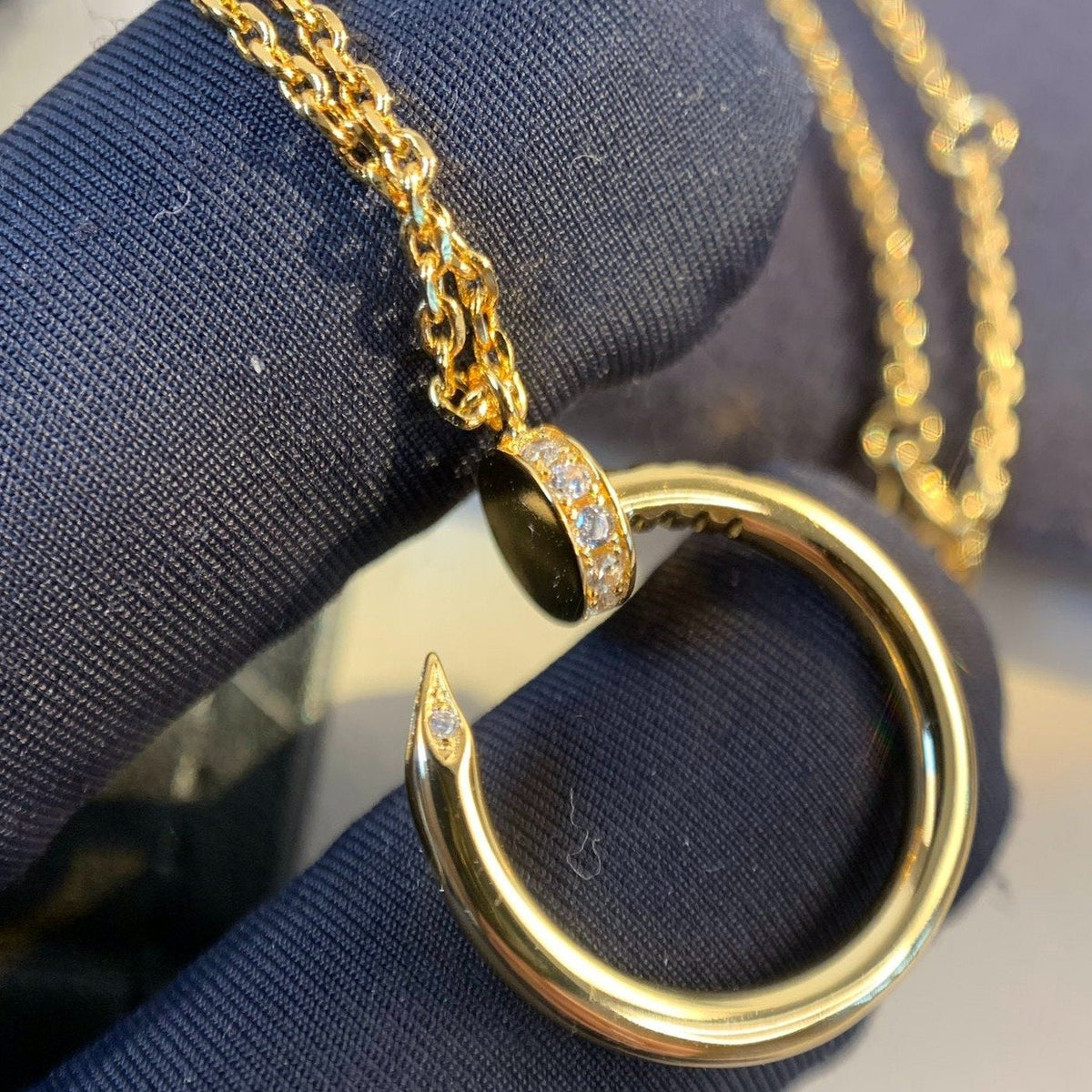 CARTIER JUSTE NECKLACE 2.2MM GOLD DIAMONDS