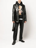 DOMREBEL Snap teddy-print pullover hoodie