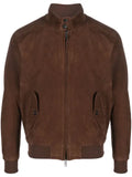 Baracuta G9 Harrington panelled suede jacket