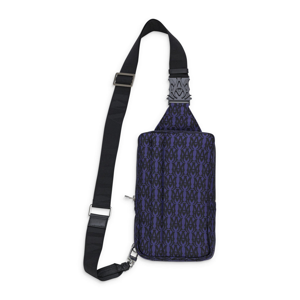 Purple MA Logo All-Over Sling Bag