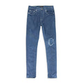 DEEP CONTRAST STITCH Blue SKINNY JEANS