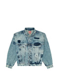Diesel trucker jacket with patch effects