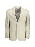 Gant herringbone-weave notched-lapel jacket