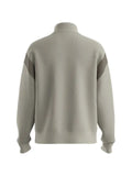 BOSS zippered cotton-blend sweatshirt with contrast inserts