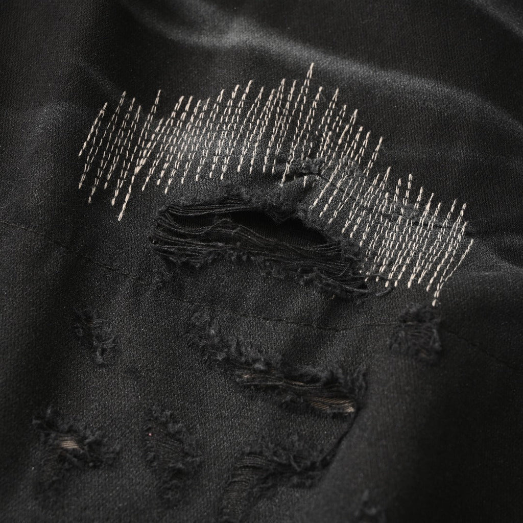 Acne Studios Patch‑Repair Distressed Wide‑Leg Jeans