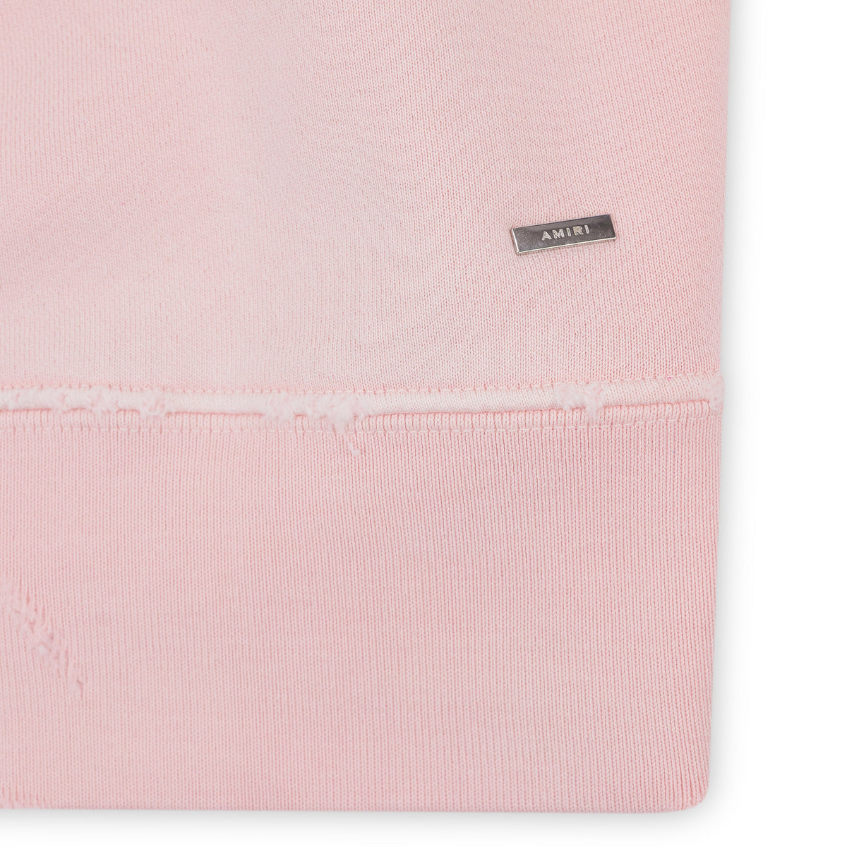 Silver/Pink Amiri MA Bar Applique Hoodie