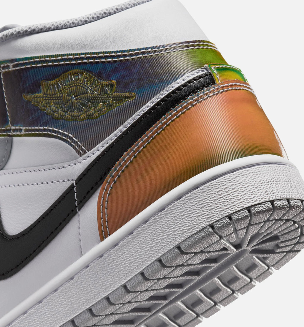 Air Jordan 1 Mid SE Men's Lifestyle Shoes - Black / White / Wolf Grey