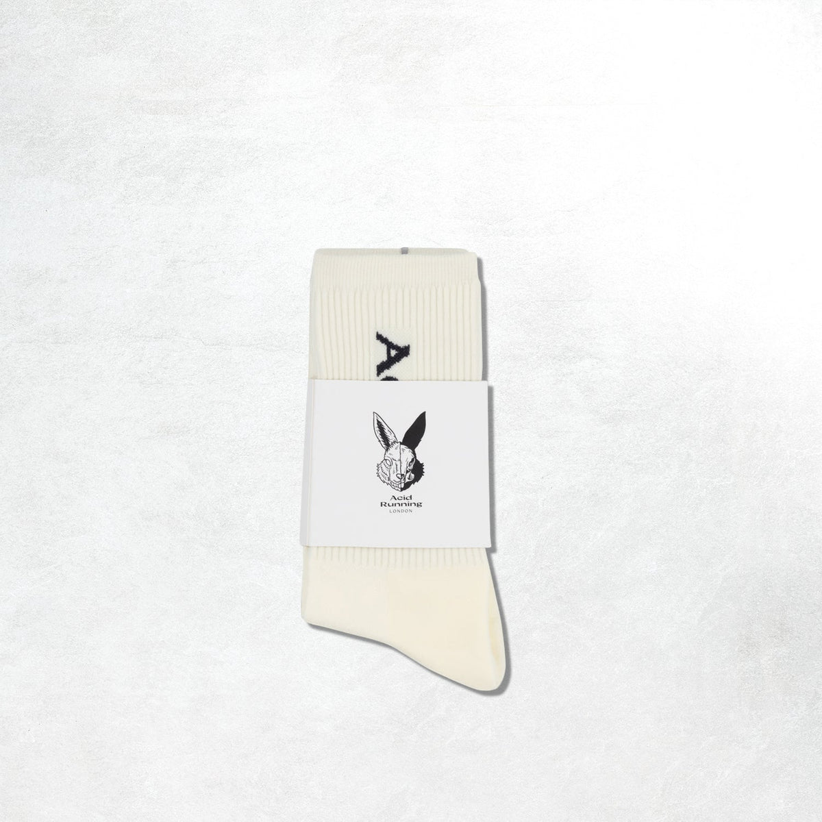Acid Running Logo Socks - Bone