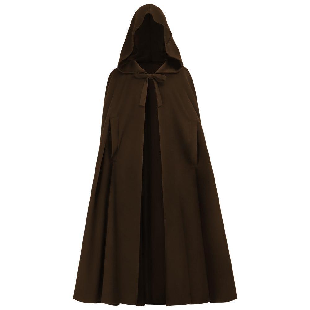 Halloween Medieval Hooded Cloak Hobbit Elf Renaissance Cosplay Cape