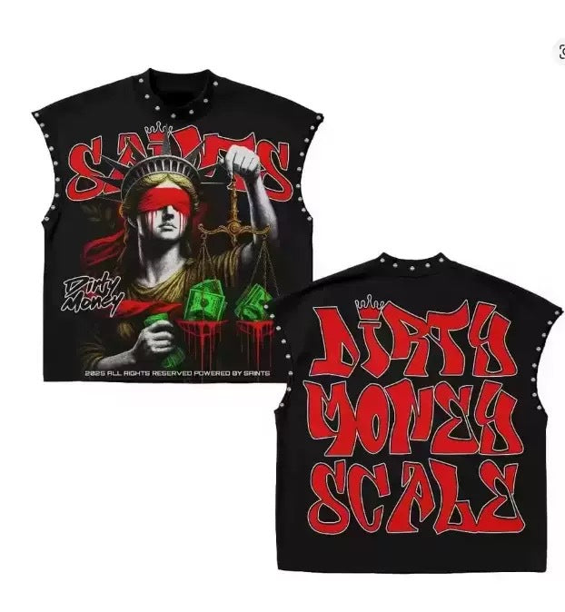 Saints Global Double-Sided Graphic Rivet Tank Top Unisex