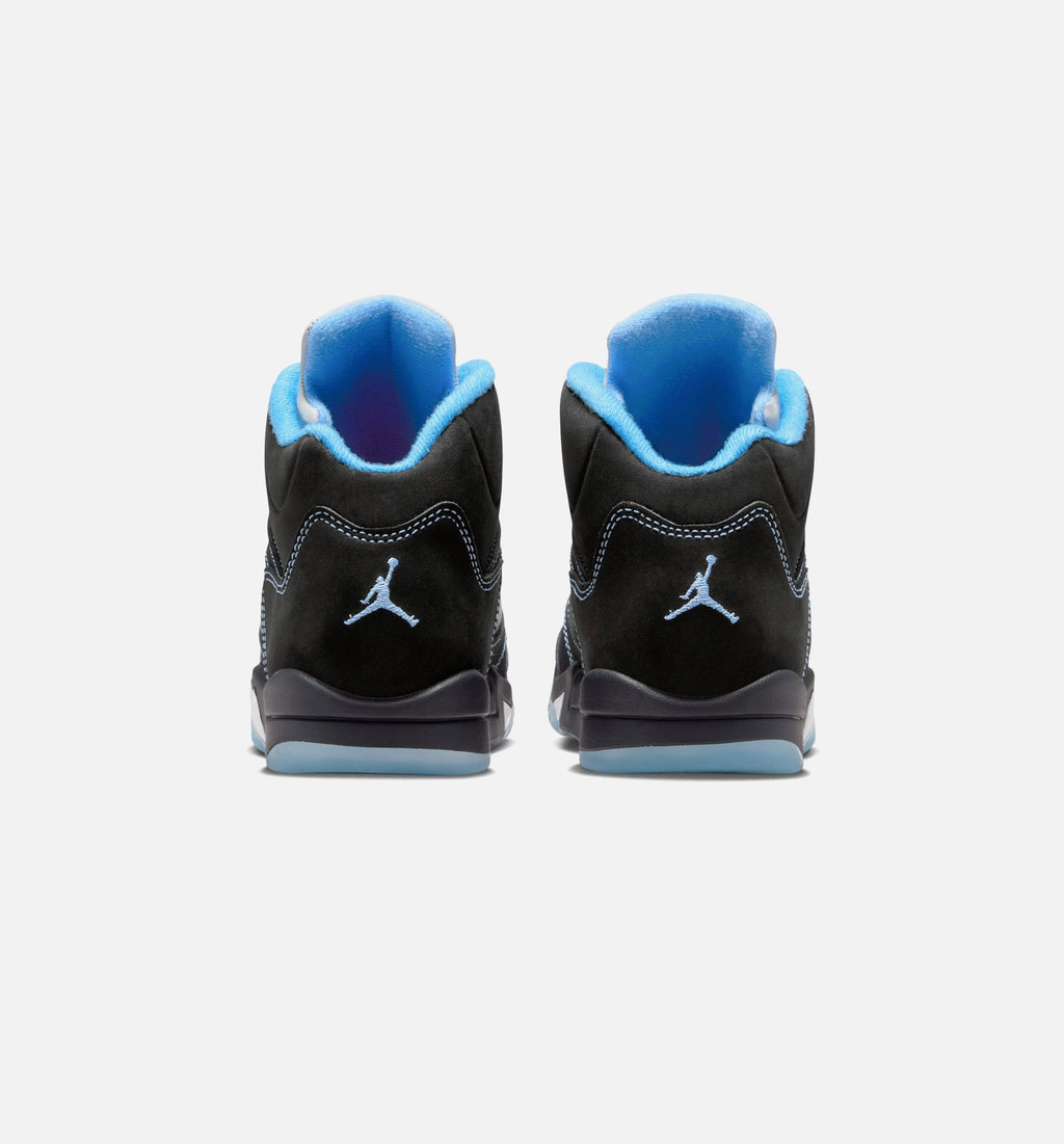 Air Jordan 5 Retro Black Carolina | Preschool Lifestyle Shoe | Black/University Blue/White