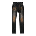 Purple Brand Distressed Paint-Splatter Jeans