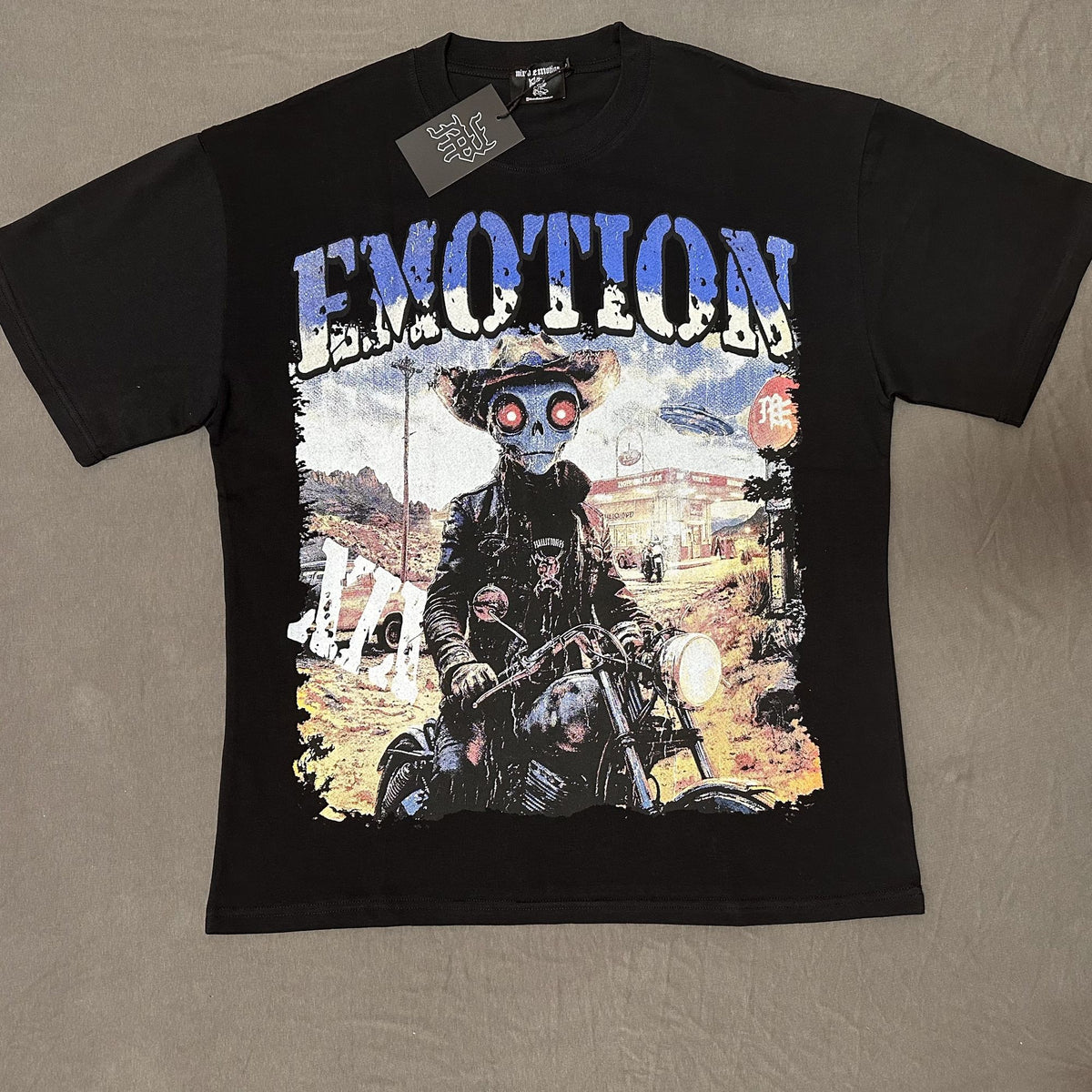 MIXED EMOTION Motorcycle Graphic T-Shirt