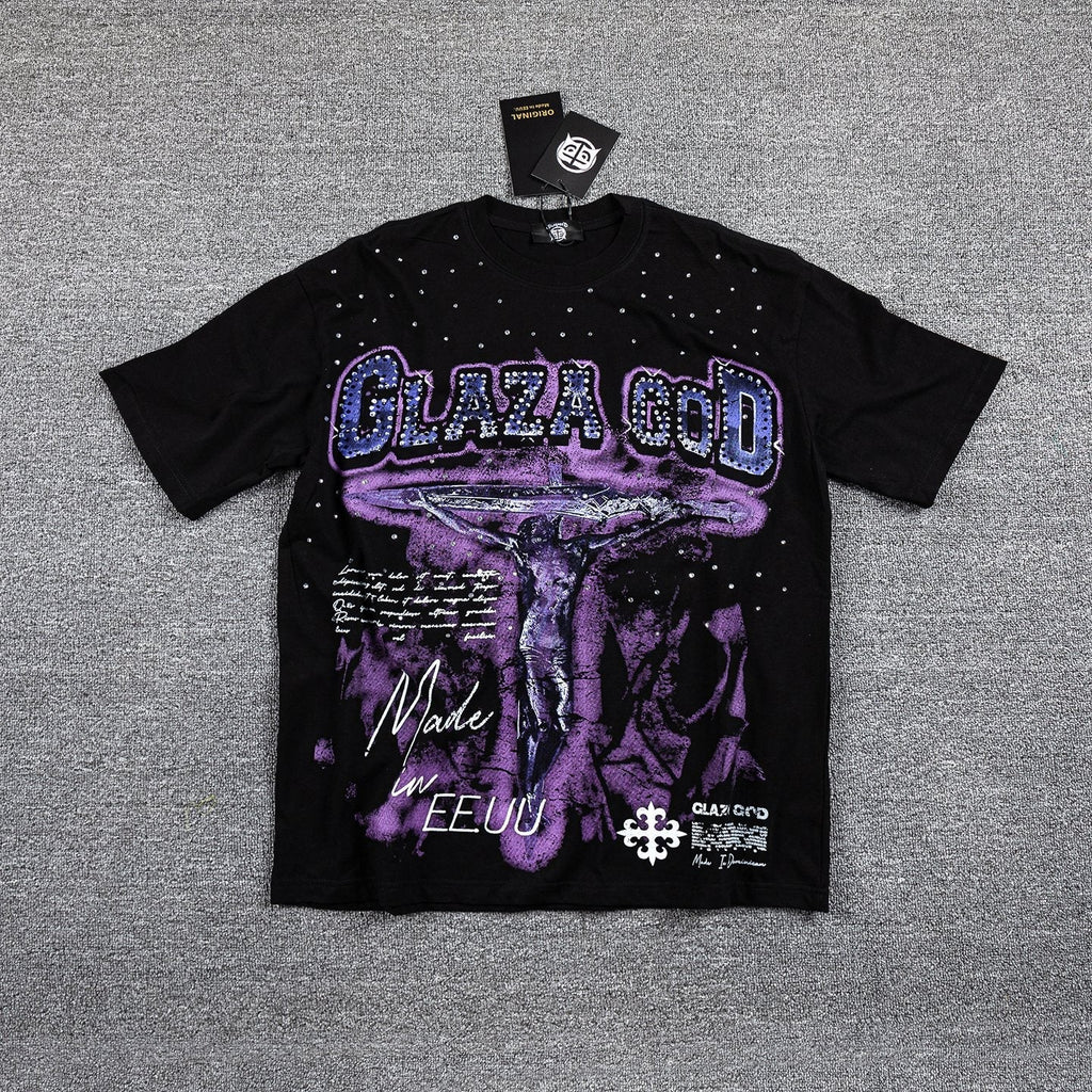 CLAZA GOD Purple Alien Graphic T-Shirt