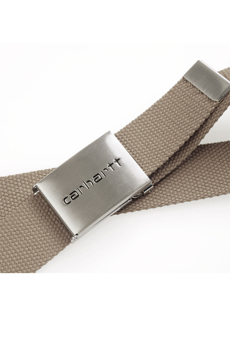 CARHARTT WIP CLIP BELT Chrome / Leather
