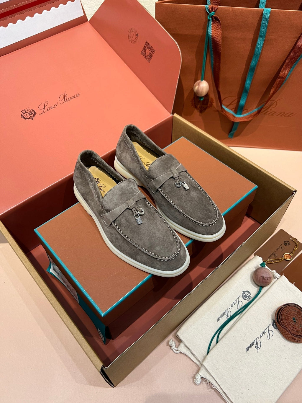 Loro Piana My Charms Suede Loafers