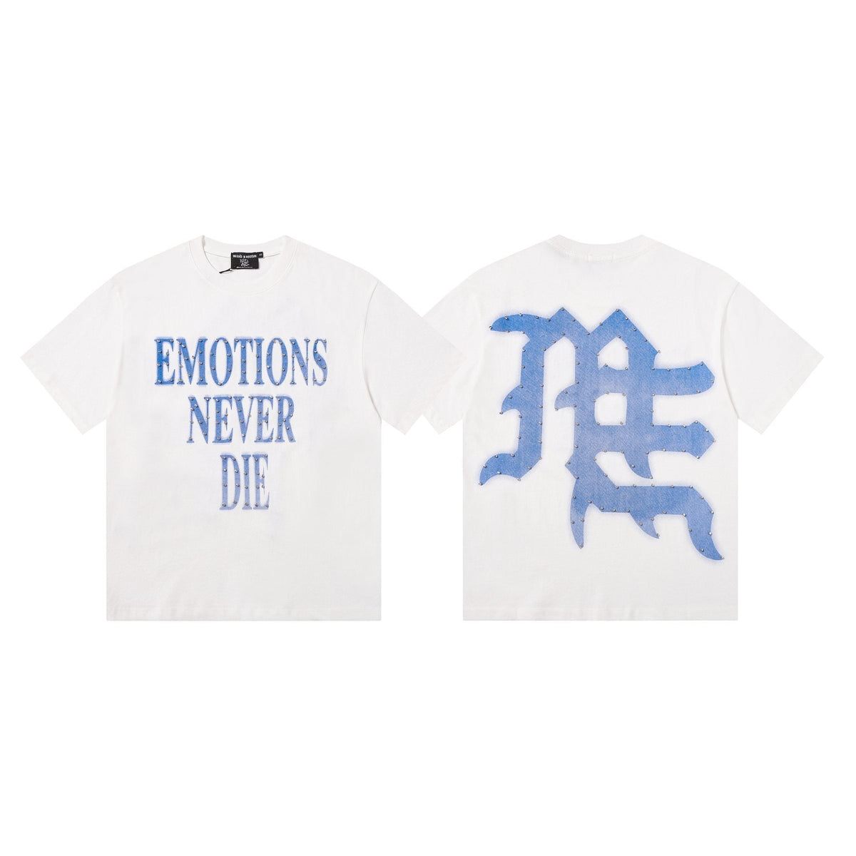 MIXED EMOTION Never Die Monogram Graphic T-Shirt