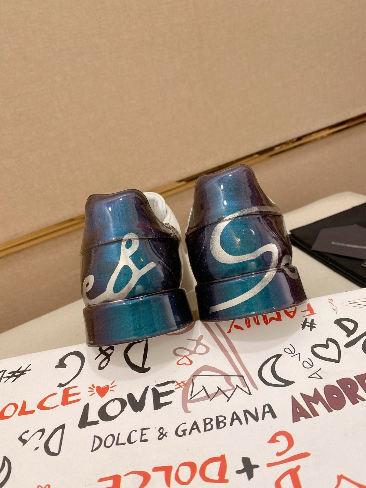 Dolce & Gabbana Men's Graphic Heel Sneakers