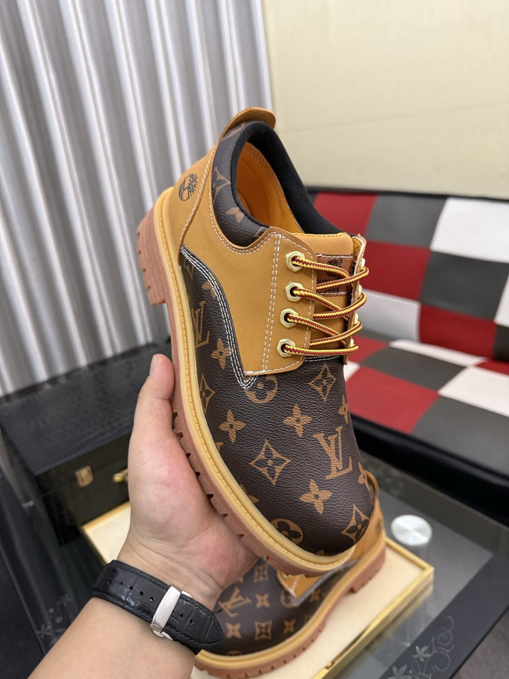 Timberland Tan & Brown Patterned Lace-Up Shoes