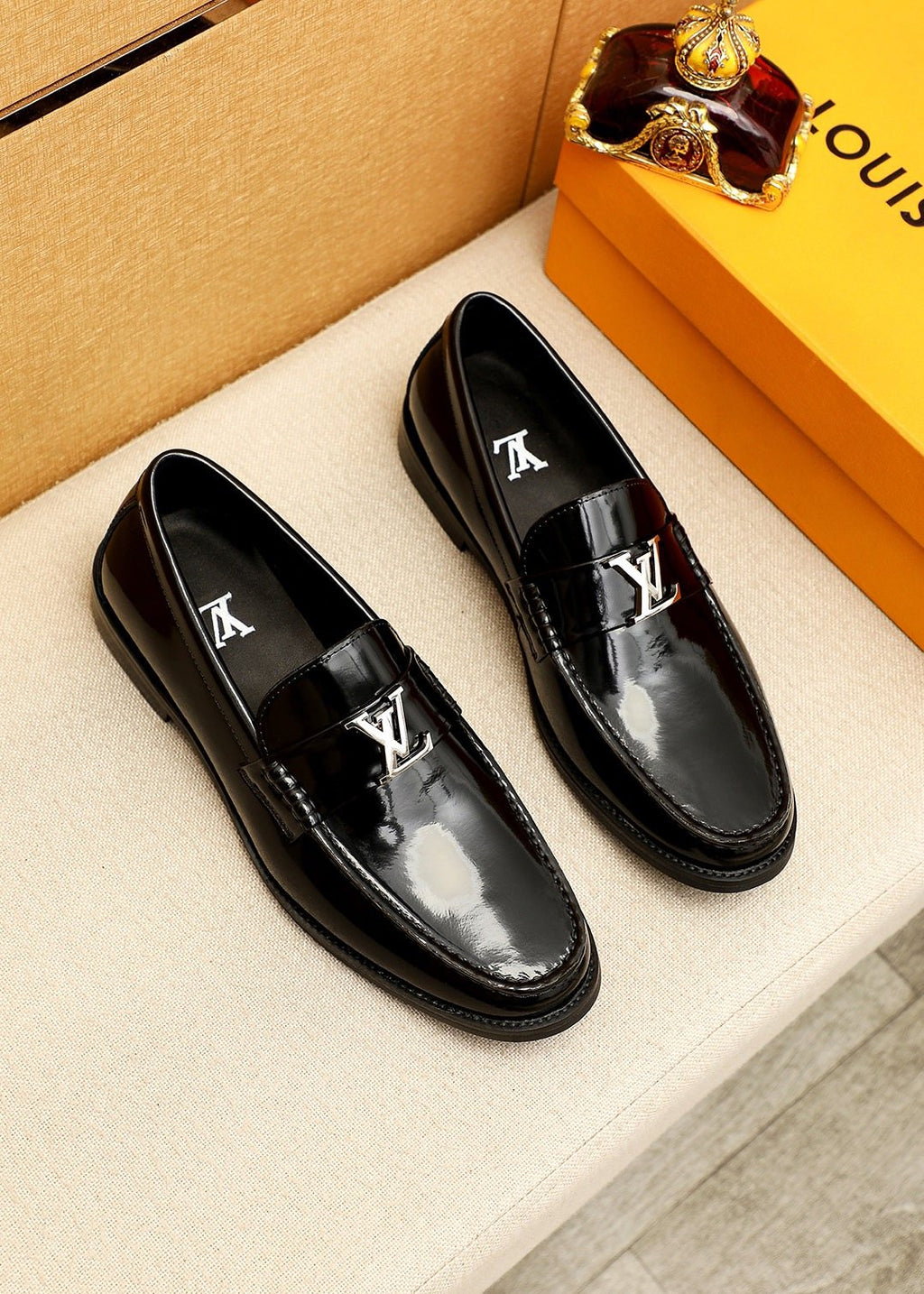 Louis Vuitton Polished Leather Loafers