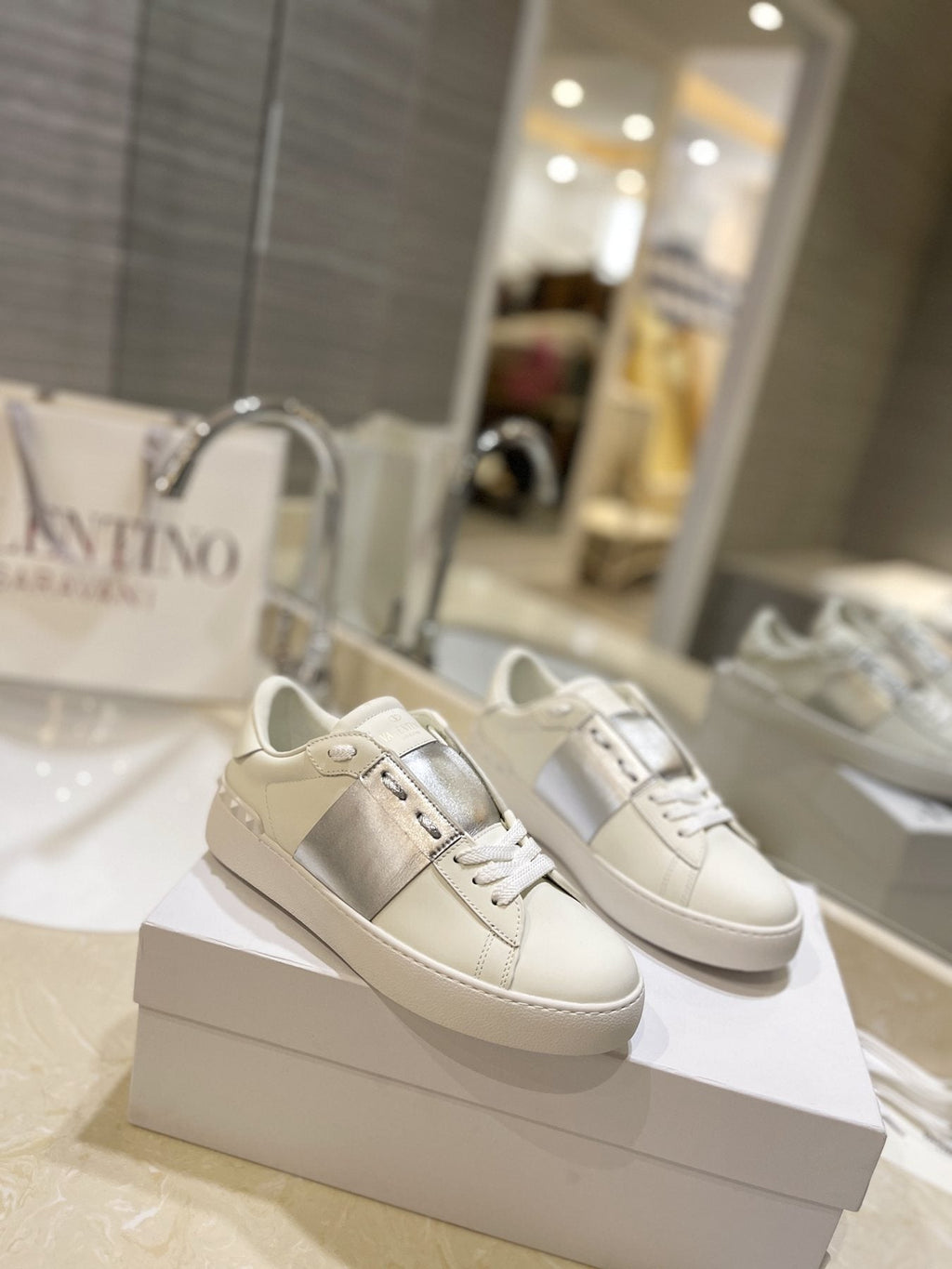 Valentino Studded Low-Top Sneakers