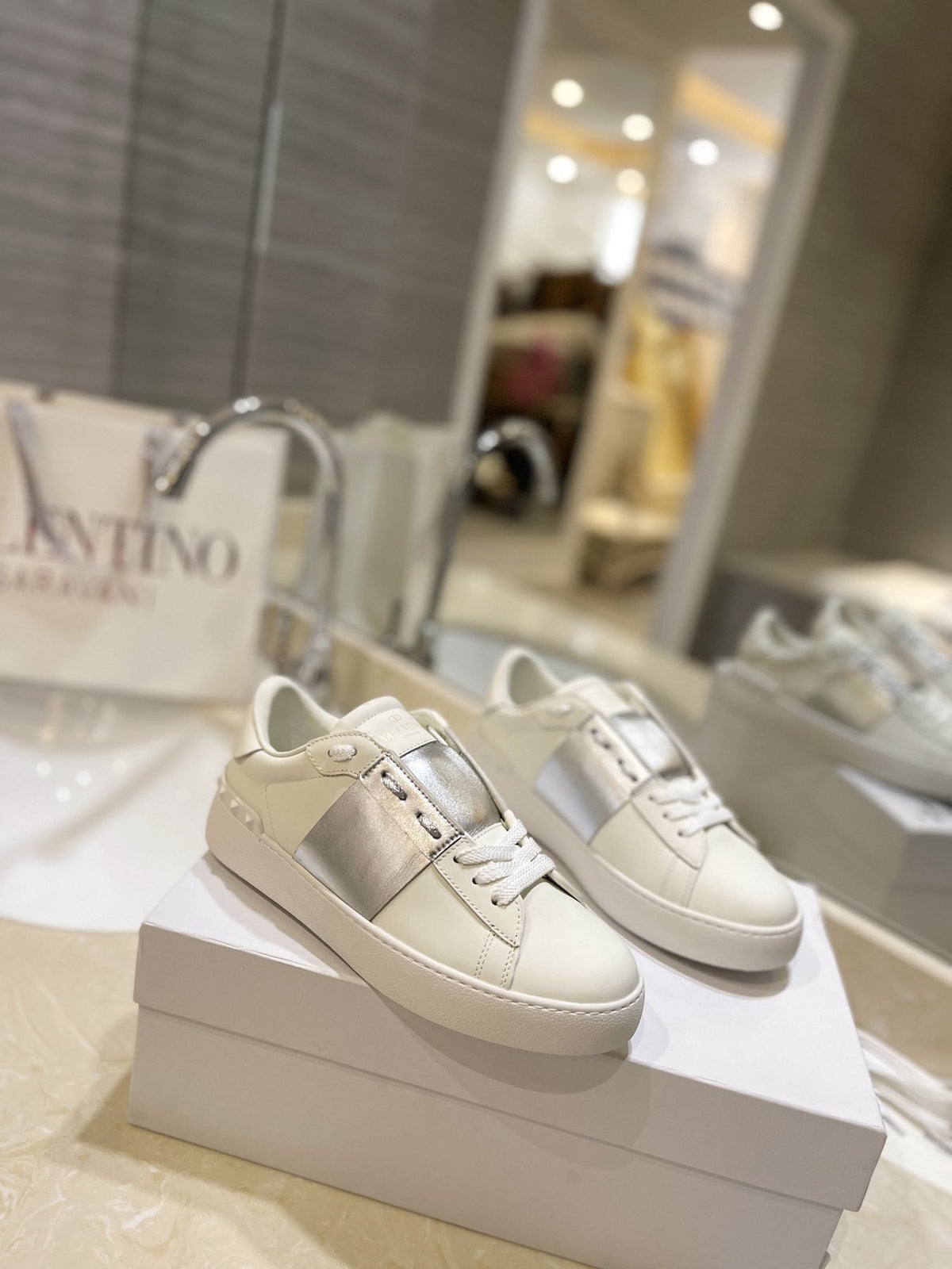 Valentino Studded Low-Top Sneakers