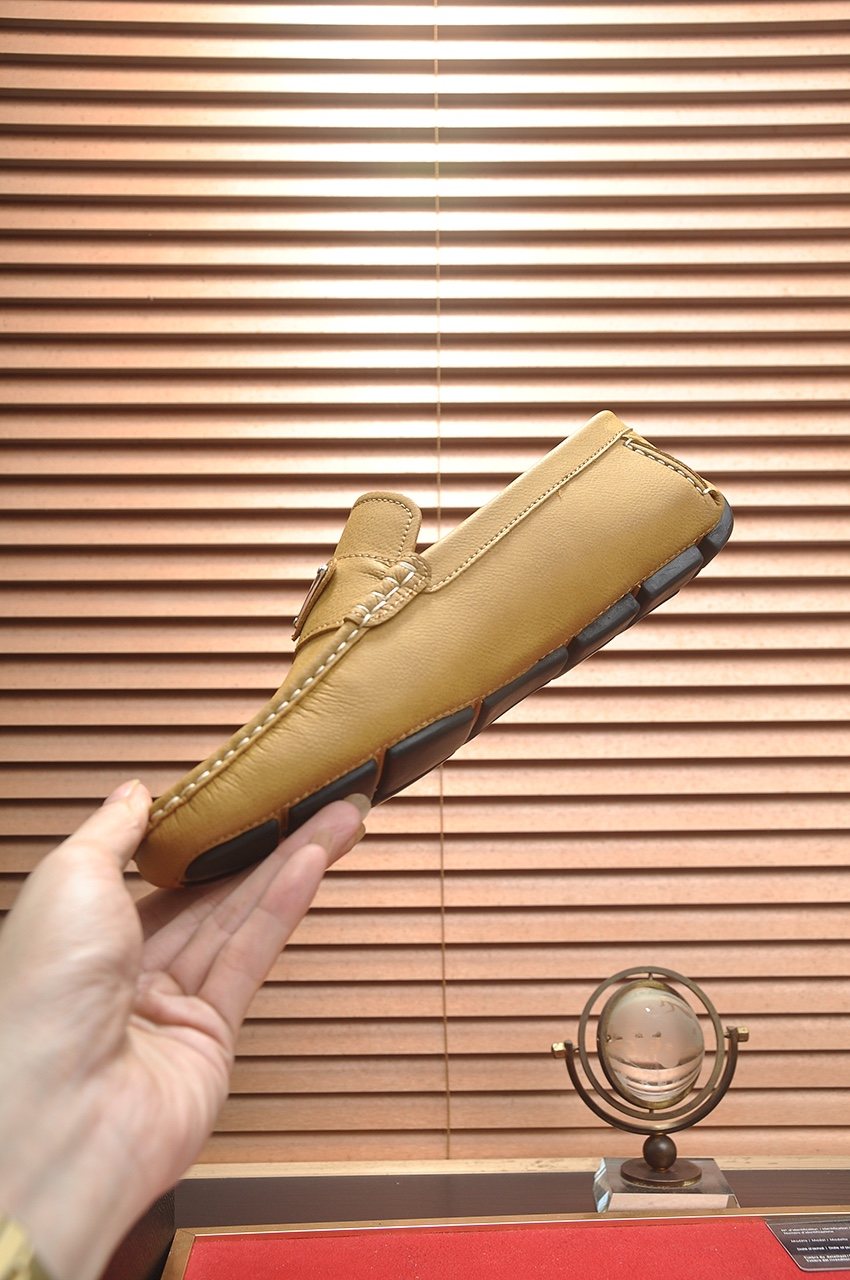 Prada Stitched Driving Loafers