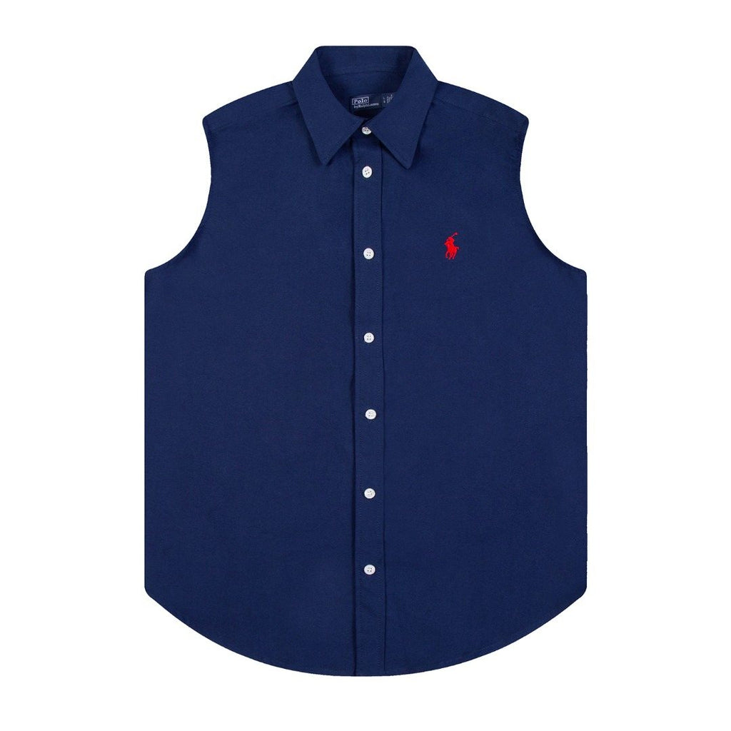 Ralph Lauren Sleeveless Oxford Button-Front Shirt