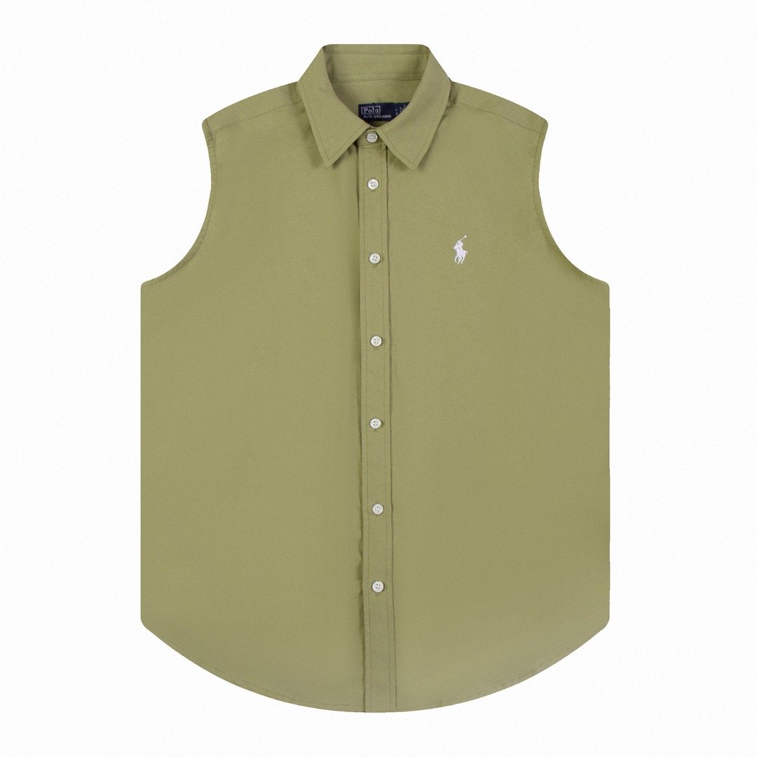 Ralph Lauren Sleeveless Oxford Button-Front Shirt