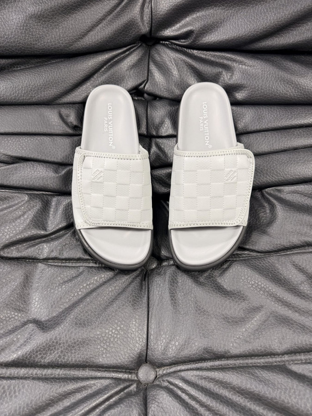 Louis Vuitton Woven Strap Slide Sandals - Low-Profile Sole